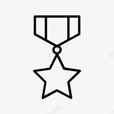 军事奖章军队服役勋章图标图标