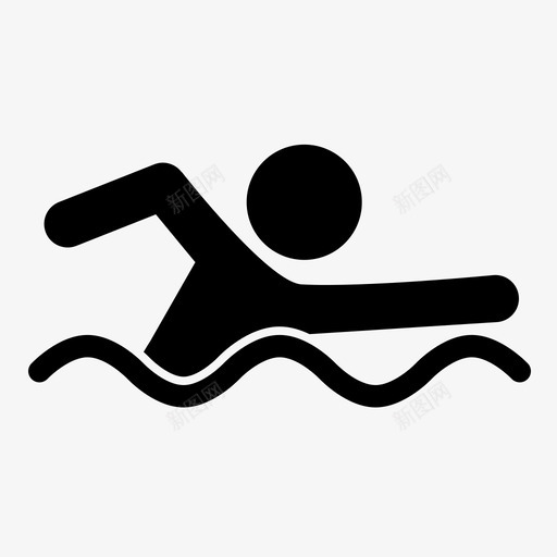 游泳锻炼运动图标svg_新图网 https://ixintu.com 游泳 游泳池 运动 锻炼