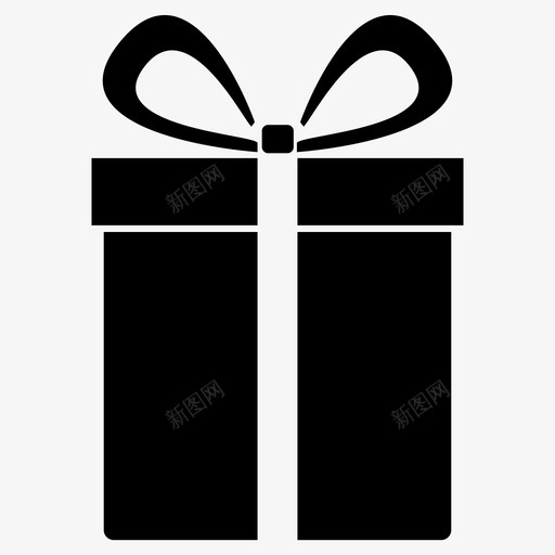 礼物蝴蝶结盒子图标svg_新图网 https://ixintu.com 圣诞礼物 圣诞节 盒子 礼物 蝴蝶结
