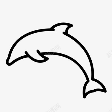 海豚动物动物群图标图标