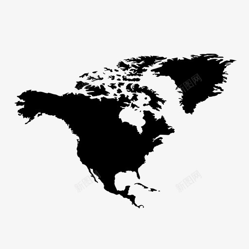 北美大陆地理图标svg_新图网 https://ixintu.com 世界 北美 地图 地理 大陆