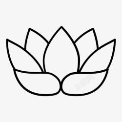 帕德莲花佛教印度教图标高清图片