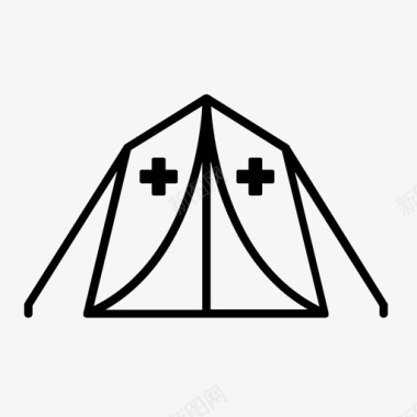 军医军队医疗帐篷图标图标