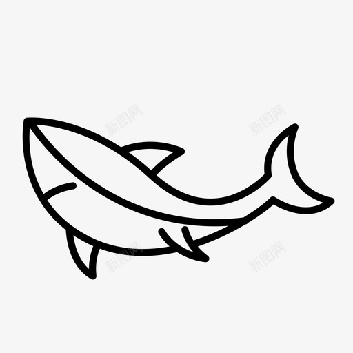 鲨鱼动物动物群图标svg_新图网 https://ixintu.com 动物 动物群 海洋 鲨鱼