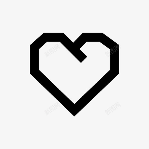 心爱简单的方形图标svg_新图网 https://ixintu.com 心 爱 简单的方形图标