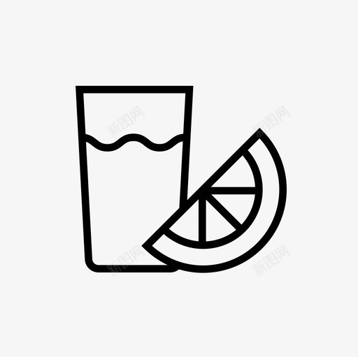 酸橙汁青柠汁水果图标svg_新图网 https://ixintu.com 柠檬水 柠檬汁 橙汁 水果 水果细线图标集 酸橙汁 青柠汁