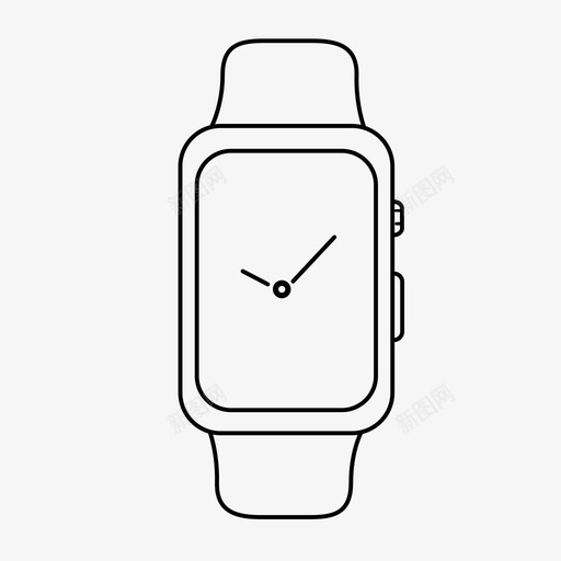 智能手表苹果iwatch图标svg_新图网 https://ixintu.com iwatch 可穿戴设备 智能手表 苹果