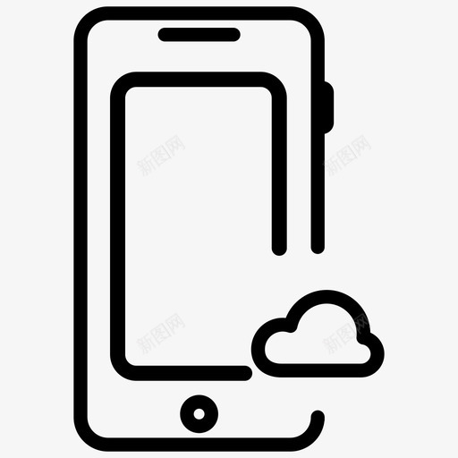 云移动安卓云存储图标svg_新图网 https://ixintu.com iphone 云存储 云移动 安卓 手机