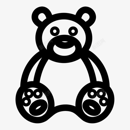 泰迪熊婴儿玩具儿童图标svg_新图网 https://ixintu.com 儿童 儿童玩具 婴儿玩具 泰迪熊 玩具