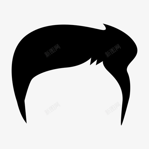 头发头簇图标svg_新图网 https://ixintu.com 假发 头 头发 簇 身体部位