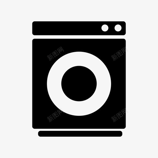 洗衣机家用物品图标svg_新图网 https://ixintu.com 家用物品 洗衣机