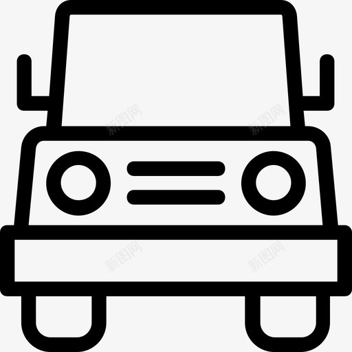 吉普车运输旅行图标svg_新图网 https://ixintu.com 吉普车 旅行 越野车 车辆 运输 运输线图标