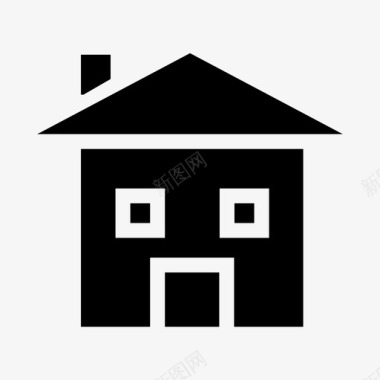 房屋积木房屋建筑图标图标