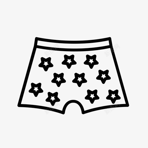 拳击短裤裤子内衣图标svg_新图网 https://ixintu.com 内衣 拳击短裤 裤子