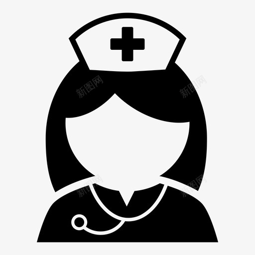 护士医生女性图标svg_新图网 https://ixintu.com 专业 健康 医学 医生 女性 护士
