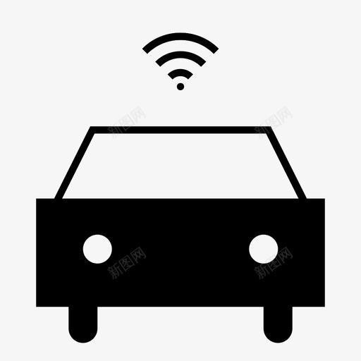 联网汽车自主汽车汽车wifi图标svg_新图网 https://ixintu.com 无人驾驶汽车 未来交通自驾汽车 汽车wifi 联网汽车 自主汽车 自动驾驶汽车