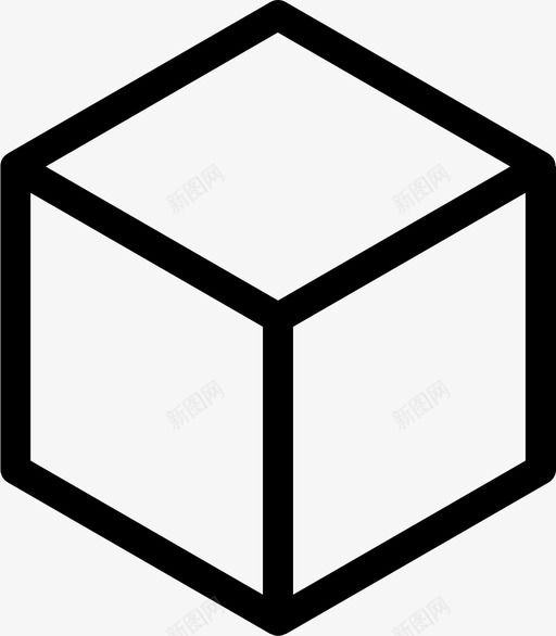 立方体长方体形状图标svg_新图网 https://ixintu.com 形状 立方体 长方体