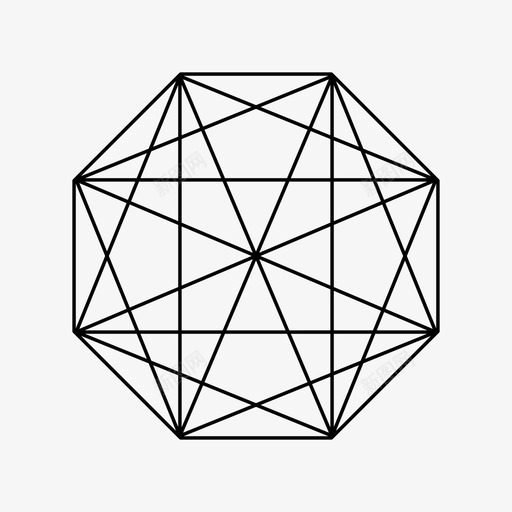 几何曼陀罗数学图标svg_新图网 https://ixintu.com 几何设计 对称 数学 曼陀罗 科学