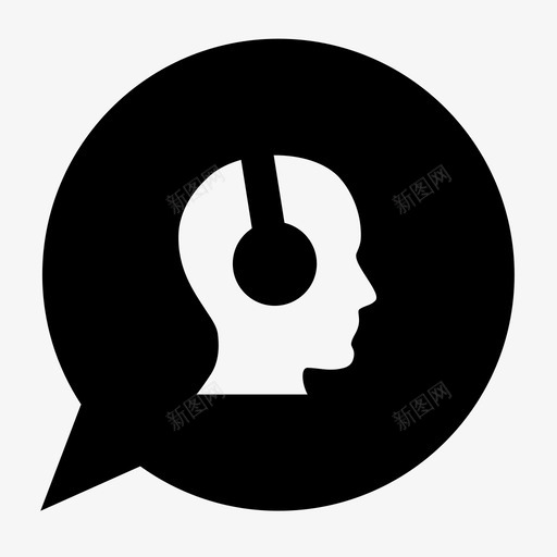 耳机聊天气球泡泡图标svg_新图网 https://ixintu.com 气球 泡泡 耳机聊天 聊天 音乐