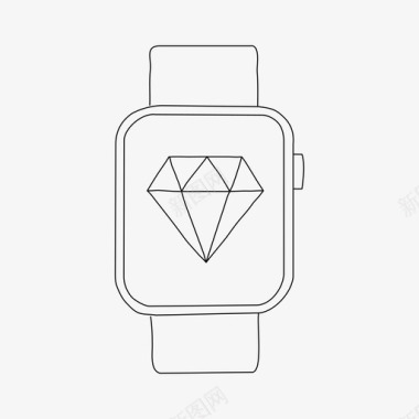 苹果手表钻石苹果手表设备图标图标