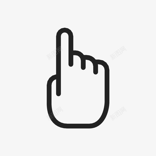 食指方向手图标svg_新图网 https://ixintu.com 向上 手 方向 食指