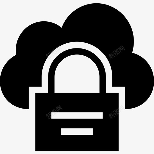 云安全锁在线安全图标svg_新图网 https://ixintu.com 云安全 在线安全 网页设计开发字形 锁