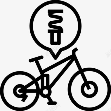 自由行自行车悬挂骑自行车阻尼图标图标