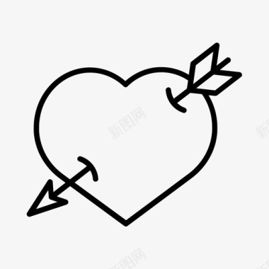 心与箭爱爱丘比特图标图标