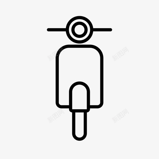 滑板车摩托车交通工具图标svg_新图网 https://ixintu.com 交通工具 摩托车 滑板车 车辆