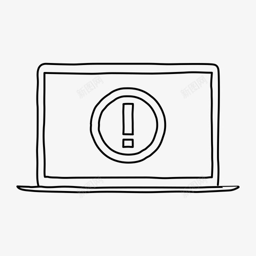 笔记本电脑警报设备感叹号图标svg_新图网 https://ixintu.com 屏幕 感叹号 笔记本电脑警报 设备