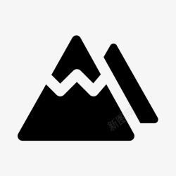 积堆雪山峰堆图标高清图片