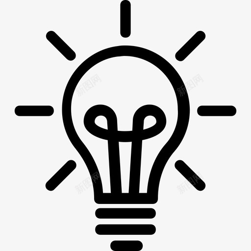 创意灯泡灯具图标svg_新图网 https://ixintu.com 创意 搜索引擎优化和营销 灯具 灯泡