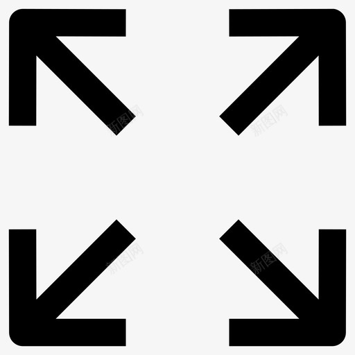 缩放箭头移动图标svg_新图网 https://ixintu.com ui ui和箭头图标集 移动 箭头 缩放