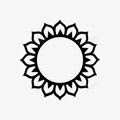 向日葵大自然图标svg_新图网 https://ixintu.com 向日葵 大自然