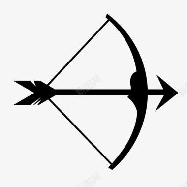 长弓弓箭手箭图标图标