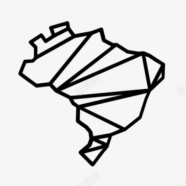巴西国家地图图标图标