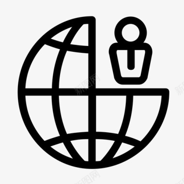 用户联系人全球图标图标