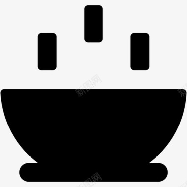 汤碗食物热汤图标图标