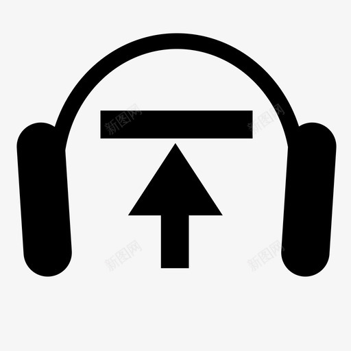 耳机上传耳机歌曲图标svg_新图网 https://ixintu.com 声音 歌曲 耳机 耳机上传 耳机耳机