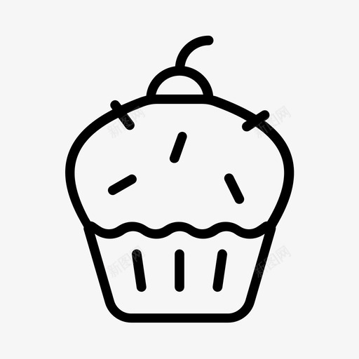 纸杯蛋糕烘焙松饼图标svg_新图网 https://ixintu.com 杂项 松饼 烘焙 糕点 纸杯蛋糕