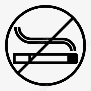 禁止吸烟烟草购物中心图标图标