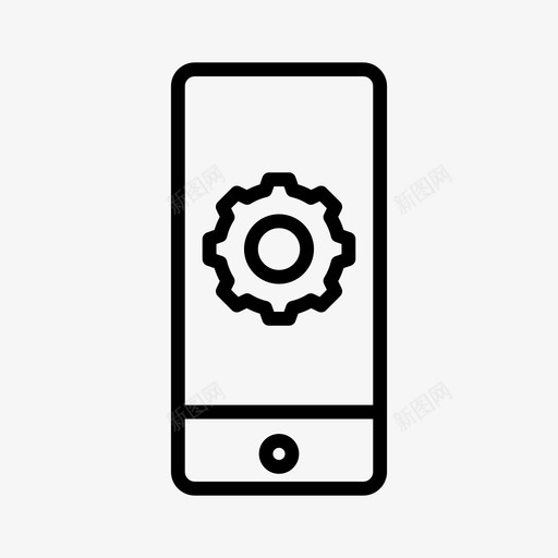 iphone齿轮齿轮设备图标svg_新图网 https://ixintu.com iphone齿轮 屏幕 设备 设置 齿轮