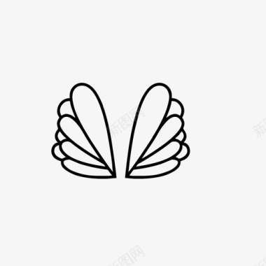翅膀天使羽毛图标图标