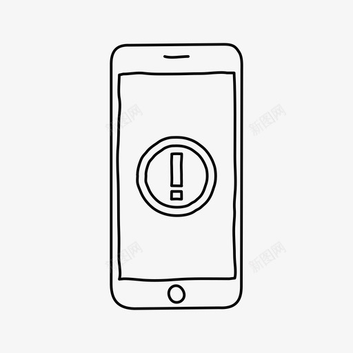 iphone警报设备感叹号图标svg_新图网 https://ixintu.com iphone警报 屏幕 感叹号 设备