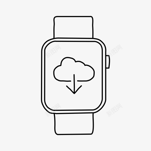 applewatch云服务器applewatch云图标svg_新图网 https://ixintu.com applewatch applewatch云服务器 icloud 云下载 屏幕 设备