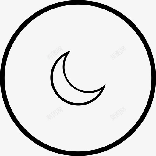 夜间模式月亮Uux图标集合svg_新图网 https://ixintu.com Uux图标集合 夜间模式 月亮