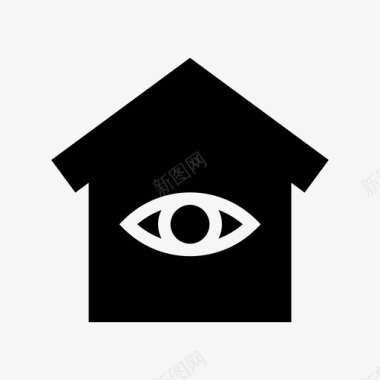 视觉化家眼睛房子图标图标