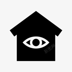 家化视觉化家眼睛房子图标高清图片