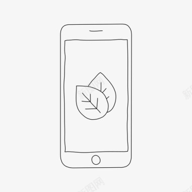 iphone叶子设备自然图标图标