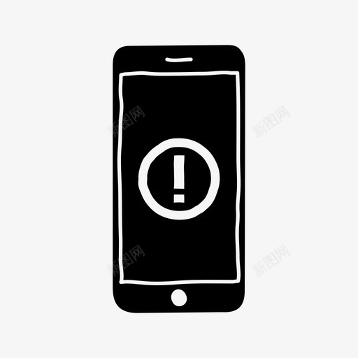 iphone警报设备屏幕图标svg_新图网 https://ixintu.com iphone警报 屏幕 警告 设备